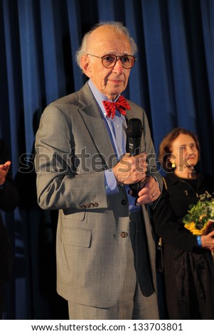 COLOGNE - GERMANY - JUNE 21, 2009: Nobel Prize winner Eric Kandel discusses with the audience at the film premiere of his documentary film \