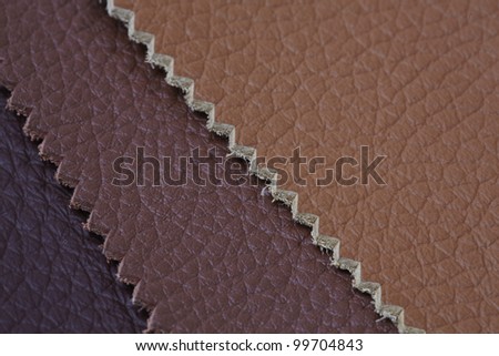 Natural leather upholstery samples