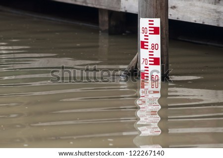 Water level meter at high level
