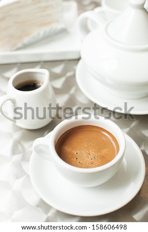Coffee cup with syrup