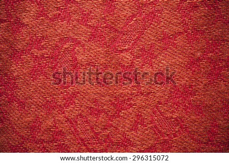 Red clothes fabric texture background.