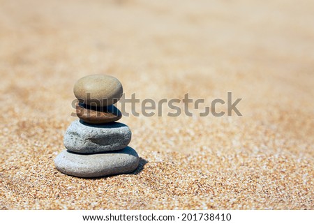 concept of balance and harmony. natural background. Summer beach background