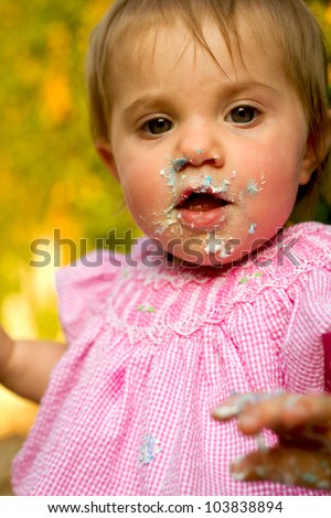 Baby Eating Cupcake