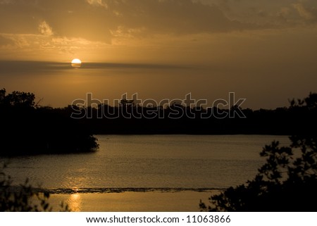 Sunrise over Ding Darling National Wildlife refuge.