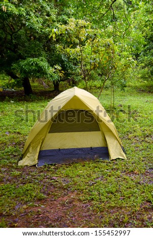 outdoor tent on campsite