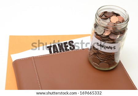 savings on taxes or annual tax bill savings concept