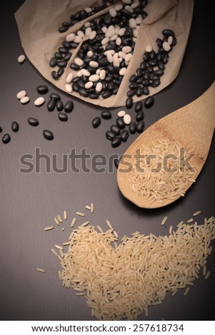 rustic beans and rice to make a complete protein