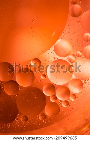 oil droplets on water surface. colorful abstract background