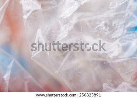 abstraction of creased plastic foil useful as background