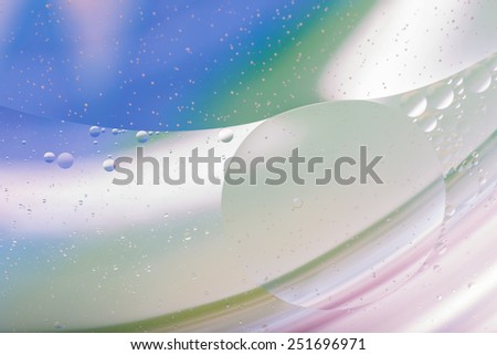 oil droplets on water surface abstract
