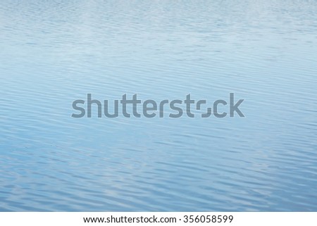 Waters of lake surface, natural abstraction of blue sky reflected in water.