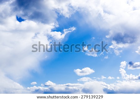 Gentle blue cloudy sky