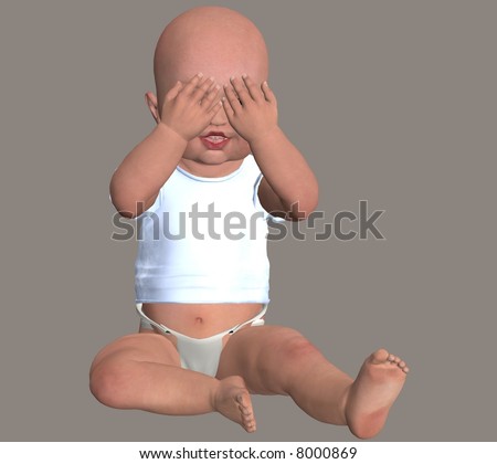 A Baby Playing Peek-A-Boo. Stock Photo 8000869 : Shutterstock