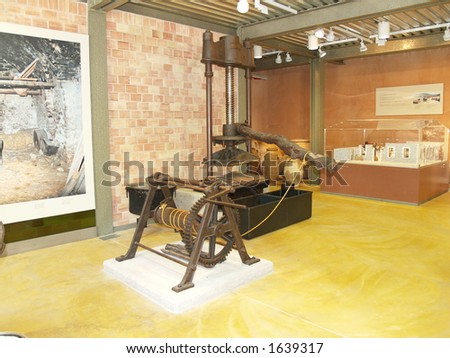 Vintage industrial oil olive processing machine