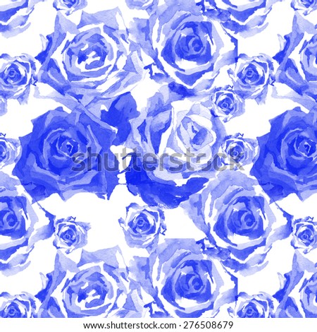 blue roses pattern