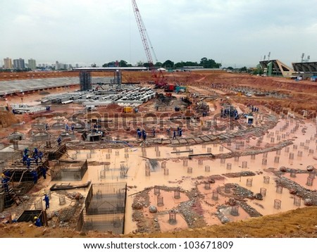 Construction site on 19 November 2011 of the future World Cup soccer stadium \