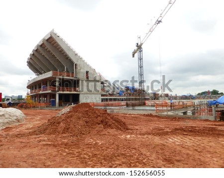 Manaus,1 December 2012 construction of the future football stadium \