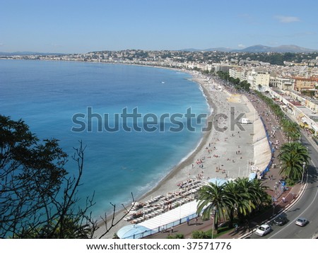 The Promenade des Anglais, English: Walk of the English) is a celebrated promenade along the Mediterranean at Nice, France.