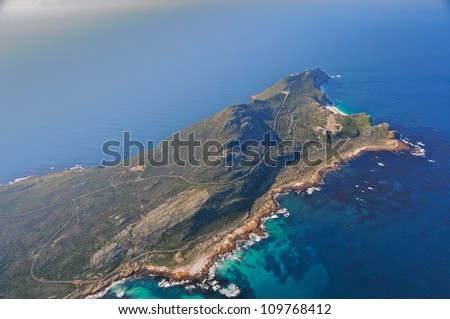 Aerial view of Cape of Good Hope, South Africa