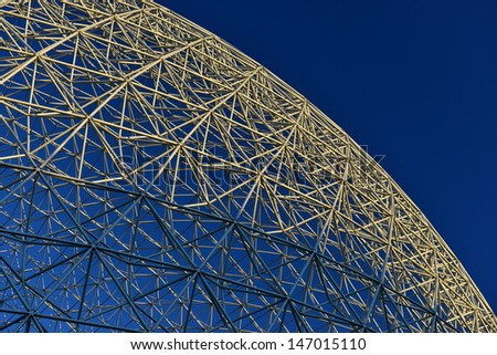MONTREAL, CANADA - JULY 21: the Biosphere on july 21, 2013 in Montreal, Canada. It is a museum dedicated to water and the environment.It is located in the Park Jean Drapeau.