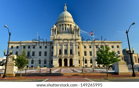 The Rhode Island State Capitol on Capitol Hill, Providence, RI, USA
