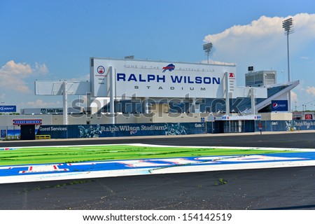 BUFFALO,NY - JUNE 26 :Ralph Wilson Stadium (originally Rich Stadium) on June 26,2013 in Buffalo,NY. This football stadium, home for the Buffalo Bills, of the NFL, has a capacity of 73079