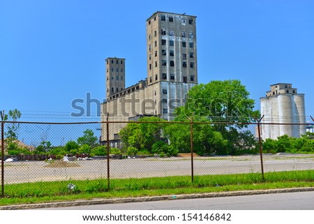 Abandoned industrial buildings in Buffalo, NY, USA