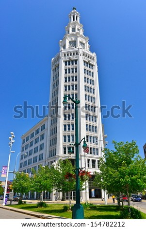 BUFFALO - JUNE 26 : Electric Tower, or General Electric Tower in Buffalo, NY on june 26,2013.Built in 1912, with a height of 294 ft, it is the seventh tallest building in Buffalo.