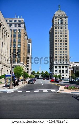 BUFFALO - JUNE 26 :The Liberty building in Buffalo,NY on june 26,2013. Built in 1925, the 23 story office tower is a rare example of Neoclassical architecture.