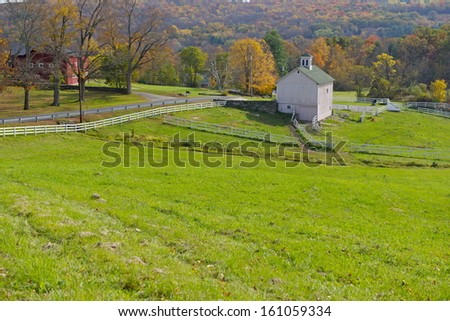 A charming pink farm in Connecticut countryside, New Preston, USA