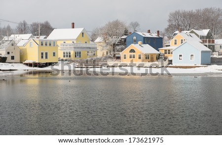 Portsmouth's charming South End after a Winter Storm, Portsmouth, New Hampshire, USA
