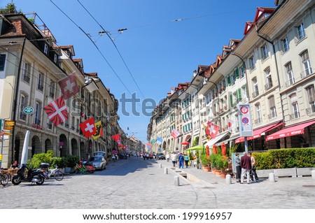 BERN,SWITZERLAND - MAY 3:The beautiful city of Bern on may 3,2009. It is the capital of Switzerland and with a population of 137,980 (end of 2013), is the fourth most populous city in Switzerland