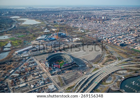 QUEENS,NY - APRIL 5: Citifield Stadium in Flushing Meadows-Corona Park in the New York City borough of Queens on april 5th,2015.It is the home baseball park of Major League Baseball's New York Mets