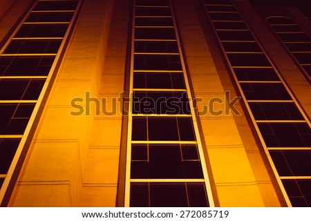 The building in the night