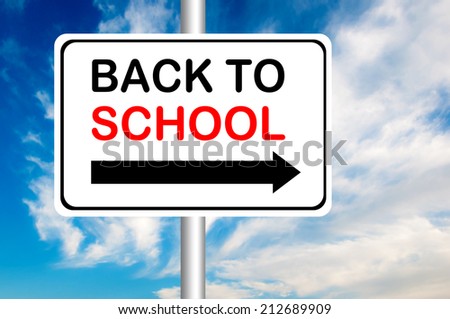 Back to School Road Sign