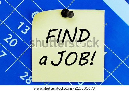 Find a job message written on a note paper