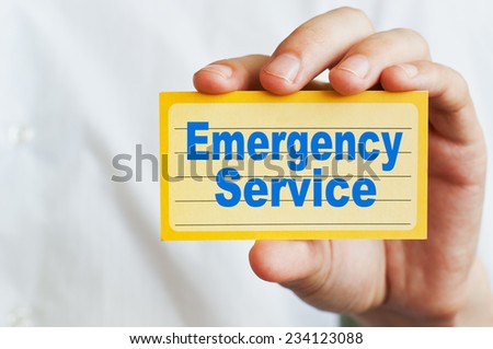 Emergency service - Medical doctor shows information