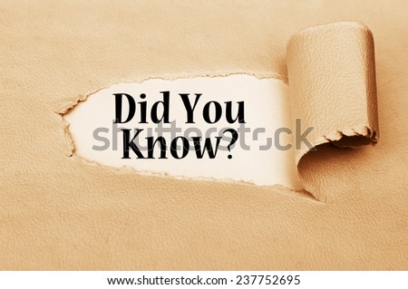 Did You Know? written behind torn paper