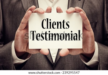 Clients testimonial