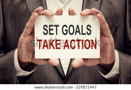 Set Goals, Take Action Concept