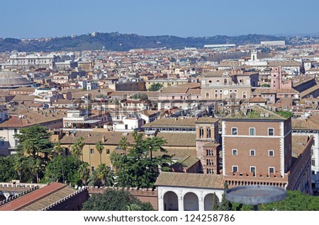 Up view of Rome, View from Vittorio Emanuel II in Rome