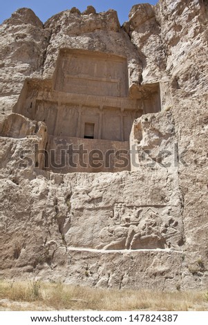 A view of Persian king\'s tomb in Naqsh-e Rustam, Iran.