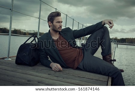 Handsome man resting Handsome man resting