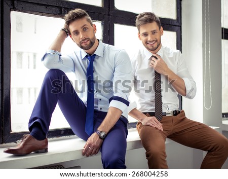 Sexy handsome men posing