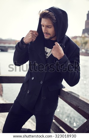 Fashionable man in coat