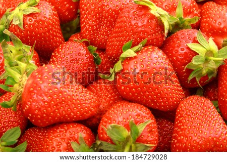 Fresh ripe strawberries full frame background