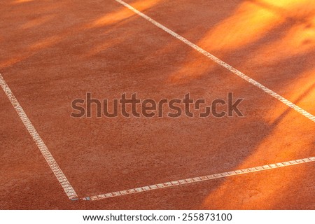 Simple image of a tennis clay court base in clay
