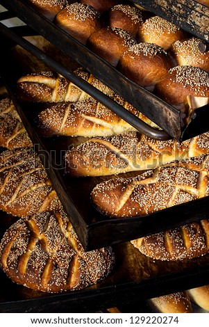 Typical Sicilian bread, sesame is widely used in Sicily.