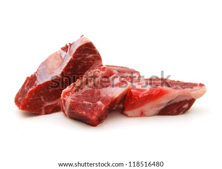 Beef Short Ribs on White Background