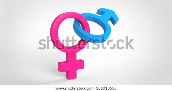 3 D Male Female Sex Symbol ภาพประกอบสตอก 181013558 Shutterstock